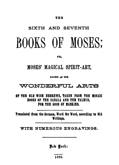seventh book of moses spells